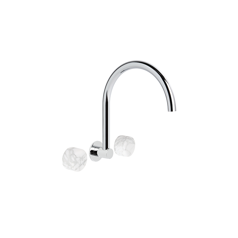 Brodware Halo Marble Wall Set with Swivel Spout