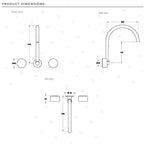 Brodware Halo Marble Wall Set with Swivel Spout Specifications