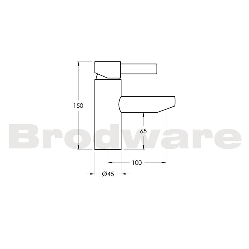 Brodware City Plus Basin Mixer D Lever Specification