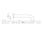 Brodware City Plus Wall Spout with Flow Control -  Specification