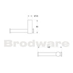 Brodware City Stik Toilet Roll Holder - Reversible Specification