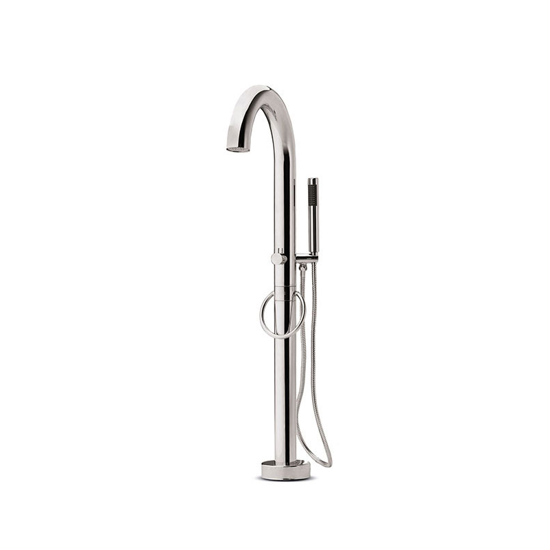 JEE-O Original Freestanding Bath Filler with Handpiece - Brushed Stainless Steel