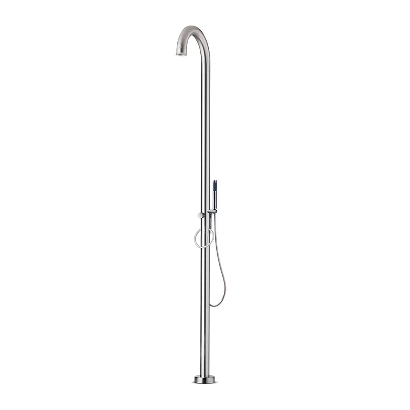 JEE-O Original Freestanding Shower with Handpiece - Brushed Stainless Steel