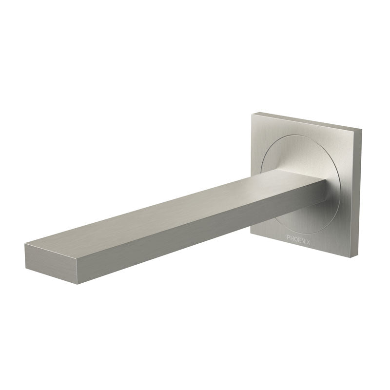 Phoenix Ortho Wall Basin/Bath Outlet 200mm Brushed Nickel