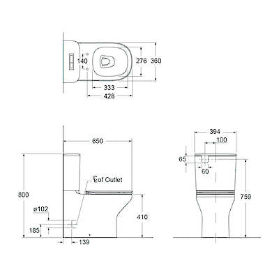 Kohler ModernLife Back to Wall Toilet Suite with Slim Seat - Back Entry / Universal Trap - 78469A-0