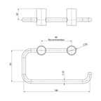 Phoenix Vivid Slimline Toilet Roll Holder - Chrome