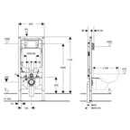 Geberit Sigma 8 Concealed Cistern with DuoFix frame for Wall Hung Pans Specification