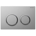 Geberit Kappa 21 Flush Button - Matte Chrome with Chrome Trim
