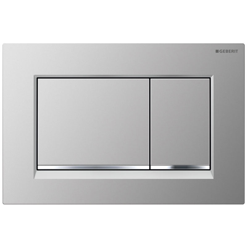 Geberit Sigma 30 Flush Plate - Matte Chrome with Chrome Trim - 115.883.JQ.1