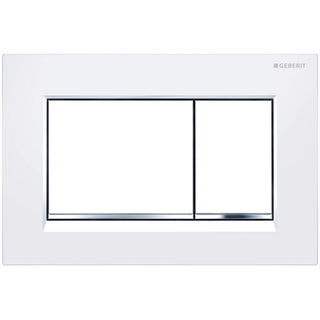 Geberit Sigma 30 Flush Plate - White with Chrome Trim - 115.883.KJ.1