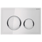 Geberit Sigma 21  Flush Button - White, Chrome Trim
