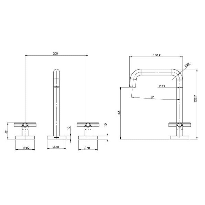 Phoenix Vivid Slimline Plus Basin Set specs