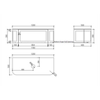 Cassa Design Westminster 1200mm Matte White Wall Hung Vanity - WES1200MW