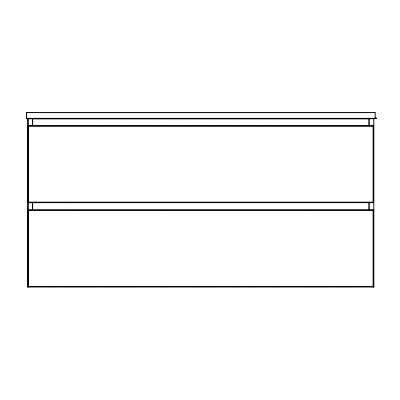 Timberline Oxbow Wall Hung Vanity with SilkSurface Top & Basin 1200mm - OXBV1200CSSAW