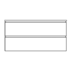 Timberline Oxbow Wall Hung Vanity with SilkSurface Top & Basin 1200mm - OXBV1200CSSAW