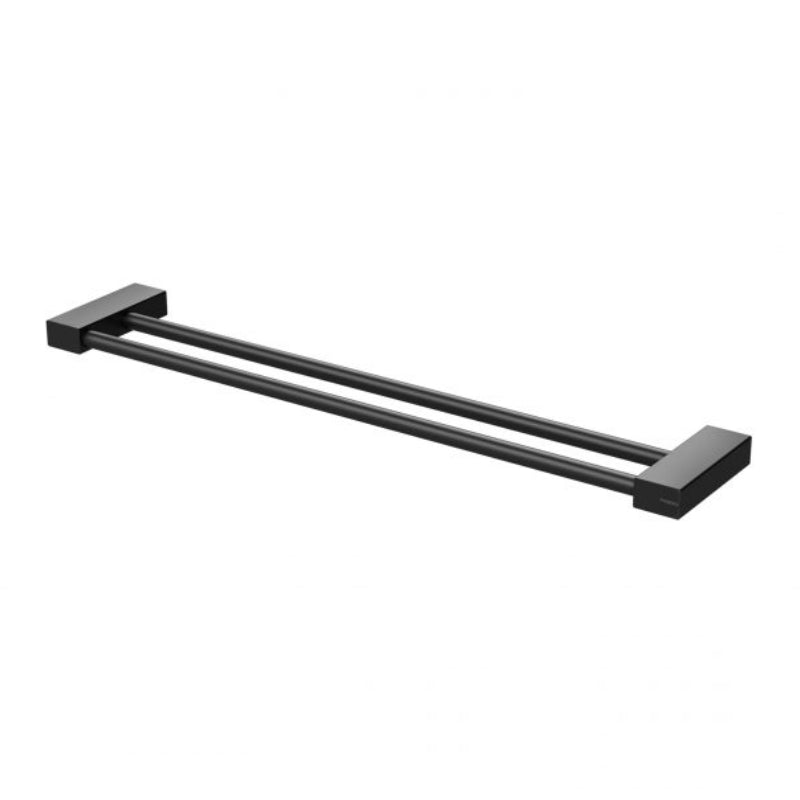 Phoenix Lexi MKII Double Towel Rail 600mm - Matte Black - 123-8110-10