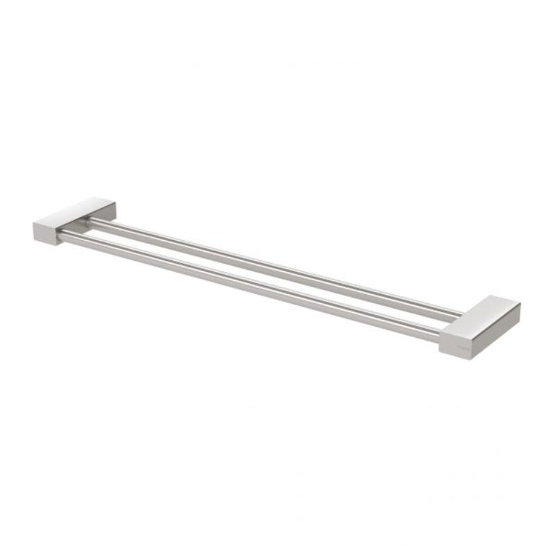 Phoenix Lexi MKII Double Towel Rail 600mm - Brushed Nickel - 123-8110-40