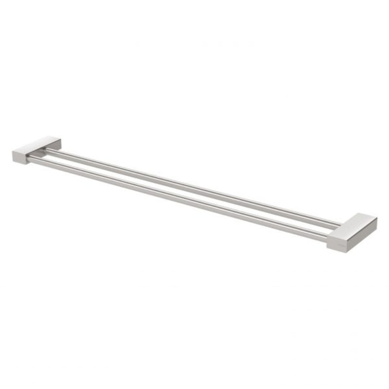 Phoenix Lexi MKII Double Towel Rail 800mm - Brushed Nickel