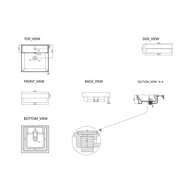 Gareth Ashton Park Avenue Inset Basin with Pop-Up Waste