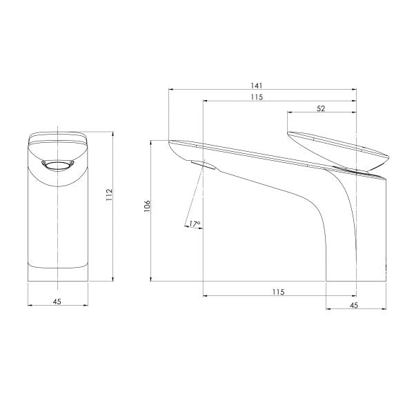 Phoenix Nuage Basin Mixer - Brushed Nickel