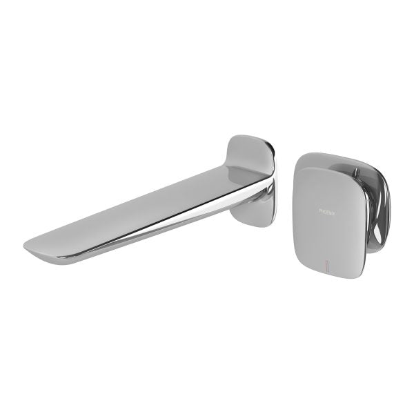 Phoenix Nuage Wall Basin/Bath Mixer Set 200mm Chrome - 129-7810-00