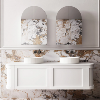 Cassa Design Westminster 1500mm Matte White Wall Hung Vanity - WES1500MW