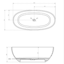 Cassa Design Wow 1500mm Translucency Resin Stone Freestanding Bath No Overflow - Faint Pink