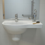 Care 700 Wall Basin RHS with one taphole