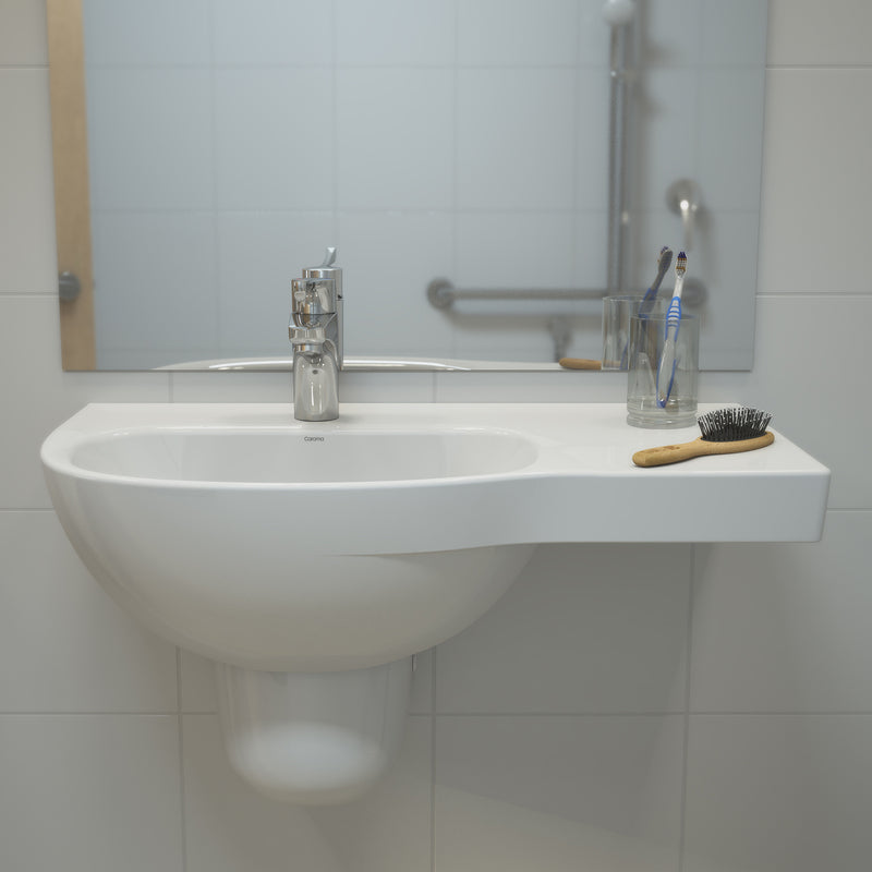 Care 700 Wall Basin RHS with one taphole