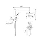 Methven KROME Short Twin Shower System - Chrome