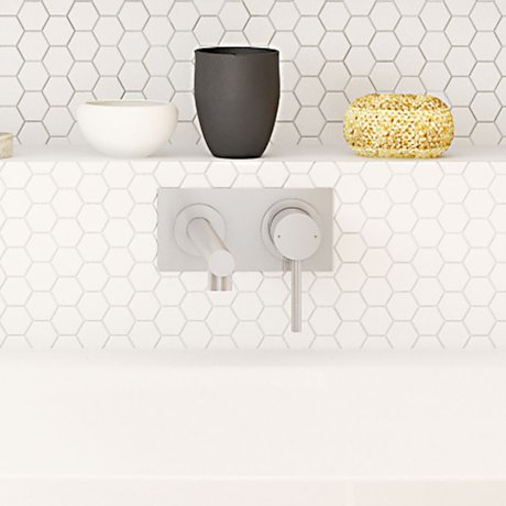 Caroma Titan Stainless Steel Wall Bath Mixer lifestyle