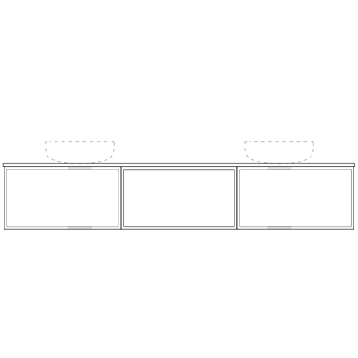 Marquis Chifley Wall Hung Vanity with Symphony Top & Basin - 600mm - Chifley 1