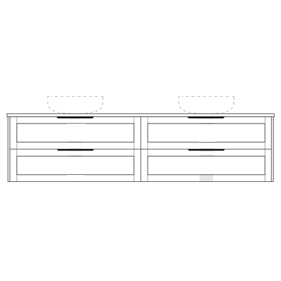 Marquis Pier Wall Hung Vanity with Symphony Top & Basin - 1800mm