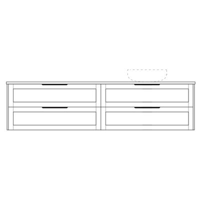 Marquis Pier Wall Hung Vanity with Symphony Top & Basin - 1800mm
