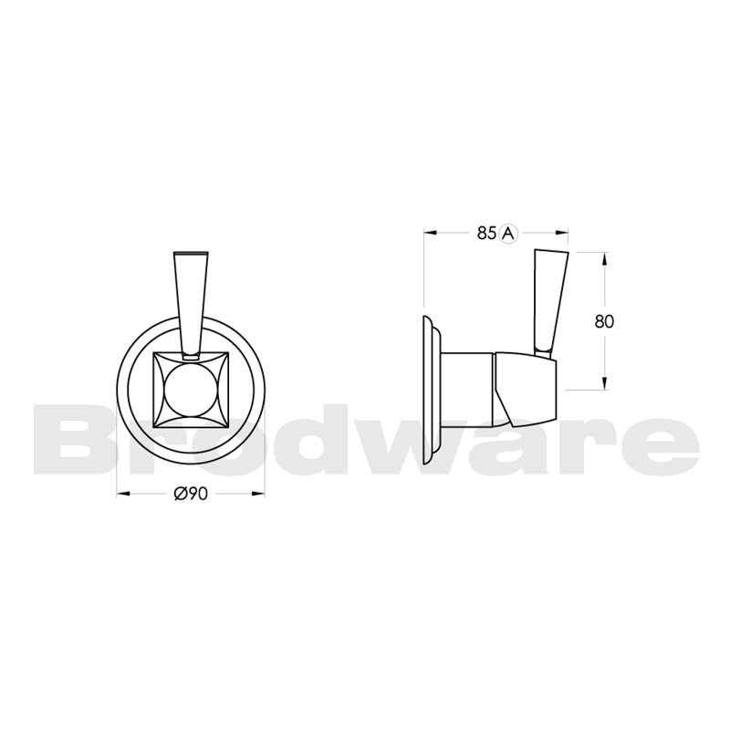 Brodware Michelangelo Shower Bath Mixer Specification
