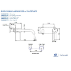 Greens Reason Wall Basin Mixer - Brushed Brass - 184025216