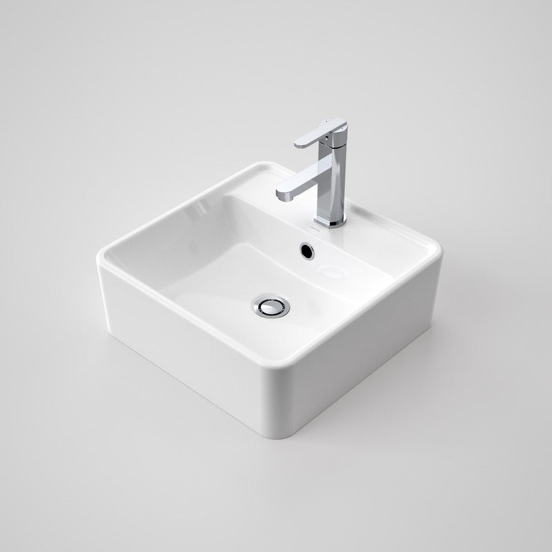 Caroma Carboni II Above Counter Basin - 1 Tap Hole - Gloss White