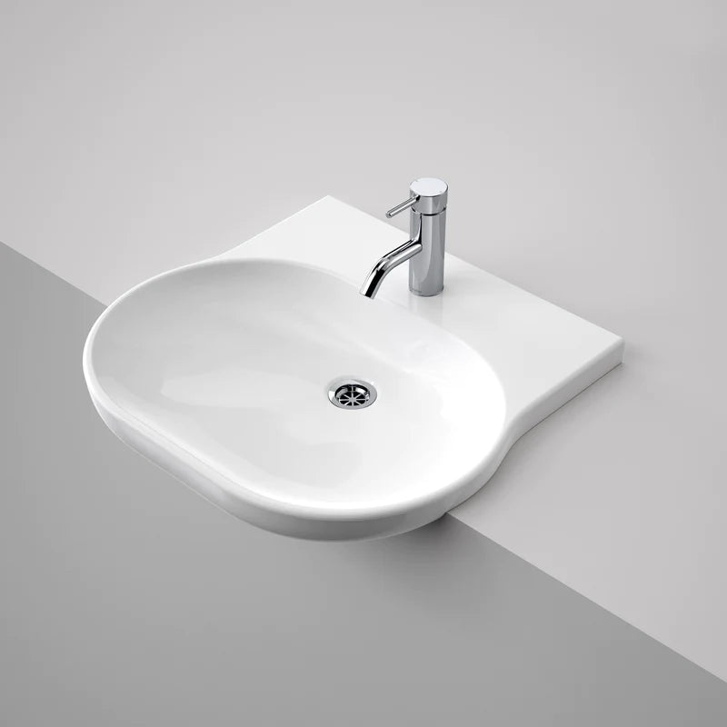 Caroma Opal Sole Semi Recessed Basin with 1 taphole