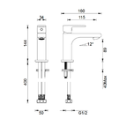 Gareth Ashton Park Avenue Basin Mixer - Black