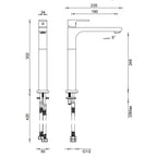 Gareth Ashton Park Avenue Hi Basin Mixer - GunMetal  Spec