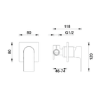 Gareth Ashton Park Avenue Shower/Bath Mixer - Black