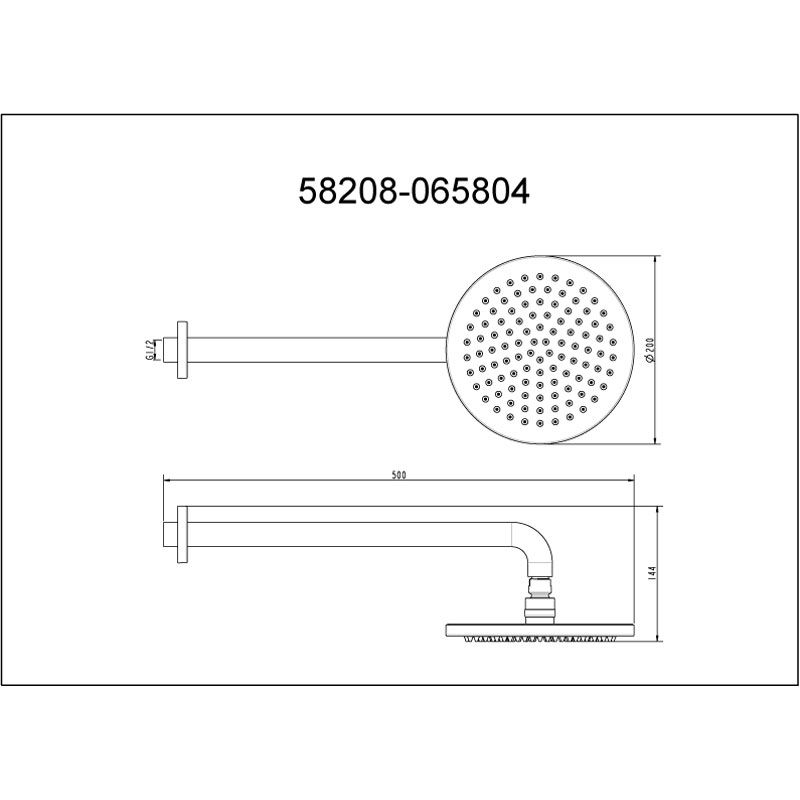 Gareth Ashton Horizontal Shower - Brushed Nickel Specification