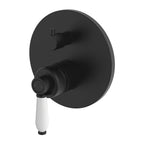 Fienza Eleanor Wall Mixer Diverter - Matte Black/Ceramic Handle - 202102BK
