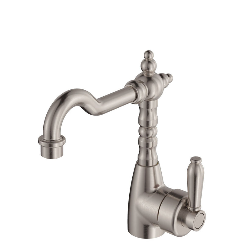 Fienza Eleanor Shepherds Crook Basin Mixer - Brushed Nickel