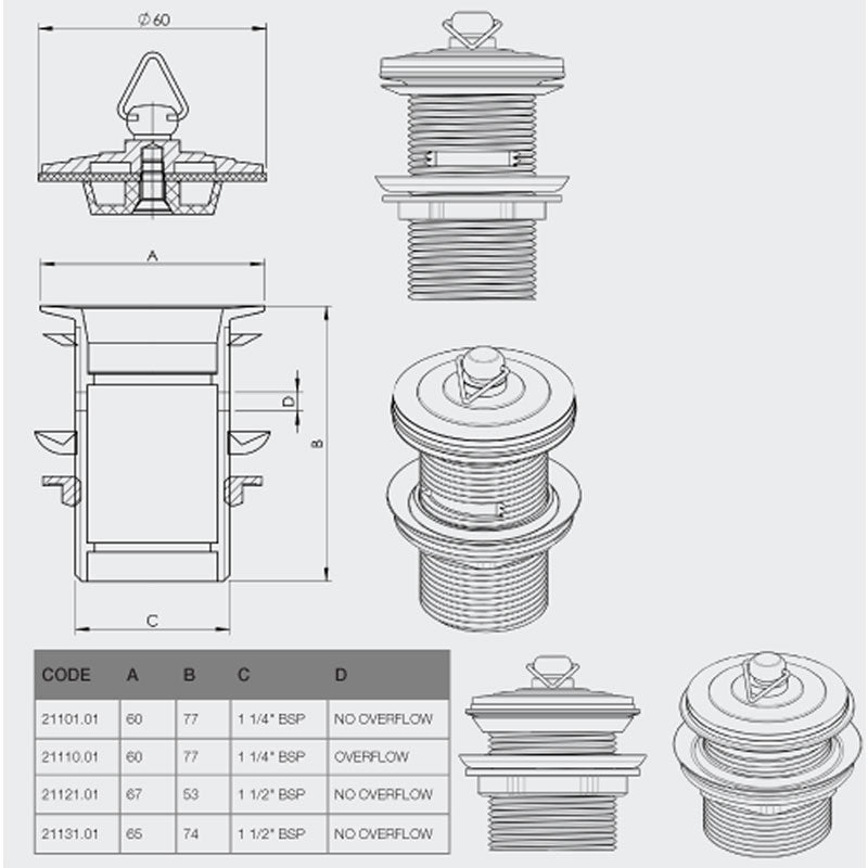 Wastelands Deluxe P&W 40 mm Without overflow