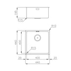 Foster KE Sink 440×440 Specification