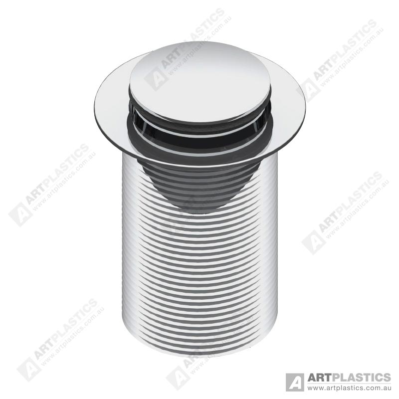 40x70mm Pop Up Waste and Plug With Overflow Chrome Plated Wasteland 