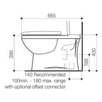 Caroma Mirage Close Coupled S-Trap Pan Only - 837900W