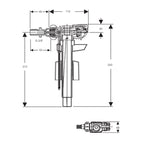Geberit Impuls 380 Inlet Valve - Long Nipple - Specification
