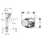 Geberit Fors Bottom Inlet valve Specification
